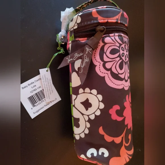 Vera Bradley, Other, Vera Bradley Lola Brown Baby Bottle Caddy Insulated  Drink Holder Wristlet